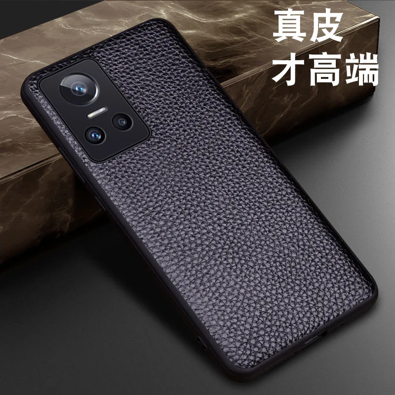 

Hot New Luxury Genuine Leather Magnetic Litchi Grain Cover Mobile Phone Book Case For Oppo Realme Gt Neo 3 Neo3 Phone Case Funda