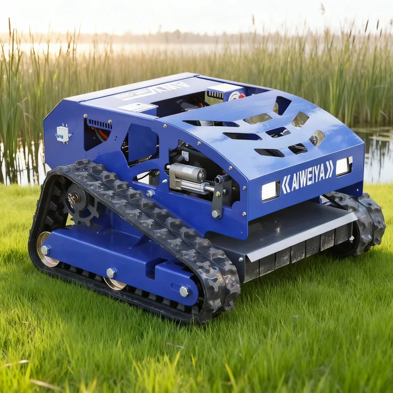 

Customized High Quality Self-Propelled All-Terrain Tracked Crawler – Industrial Robot Lawn Mower with Remote Control