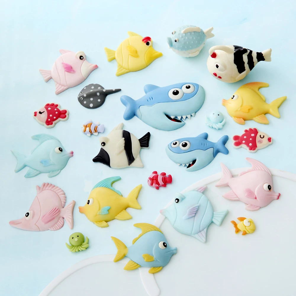 

Marine Animal Series Silicone Molds Seaweed Fish Cake Baking Diy Tool Coral Octopus Dolphin Chocolate Fondant Cake Decoration