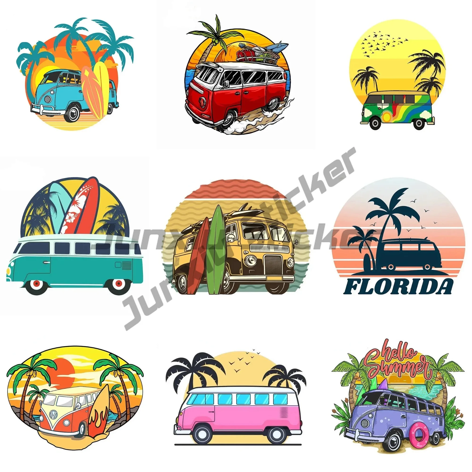 

Fashion Camper Travel Car Stickers Vinyl Decals Car Motorcycle Bumper Body Rear Window Decorative Decals
