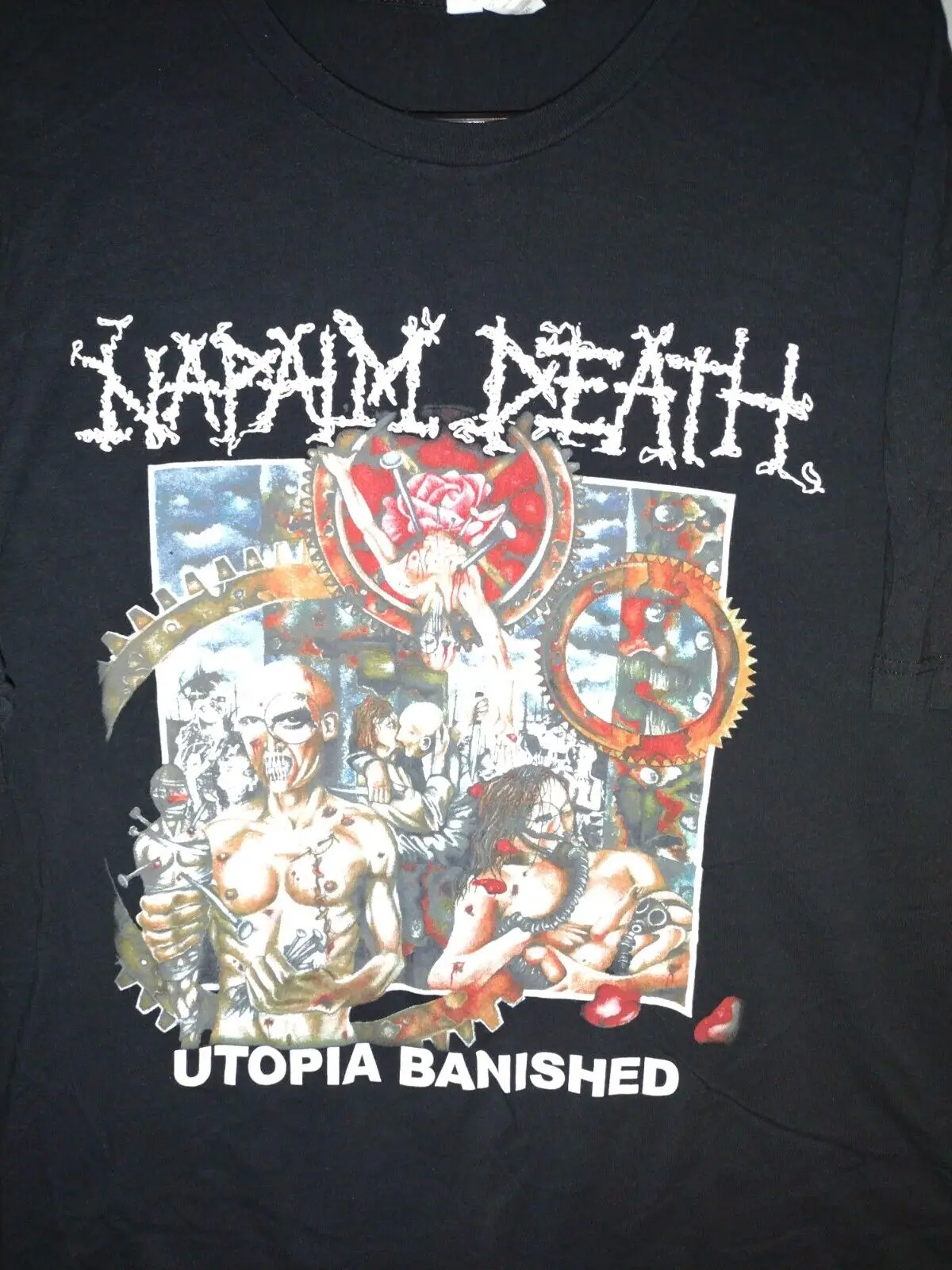 napalm death t shirt utopia banished size 2 XL