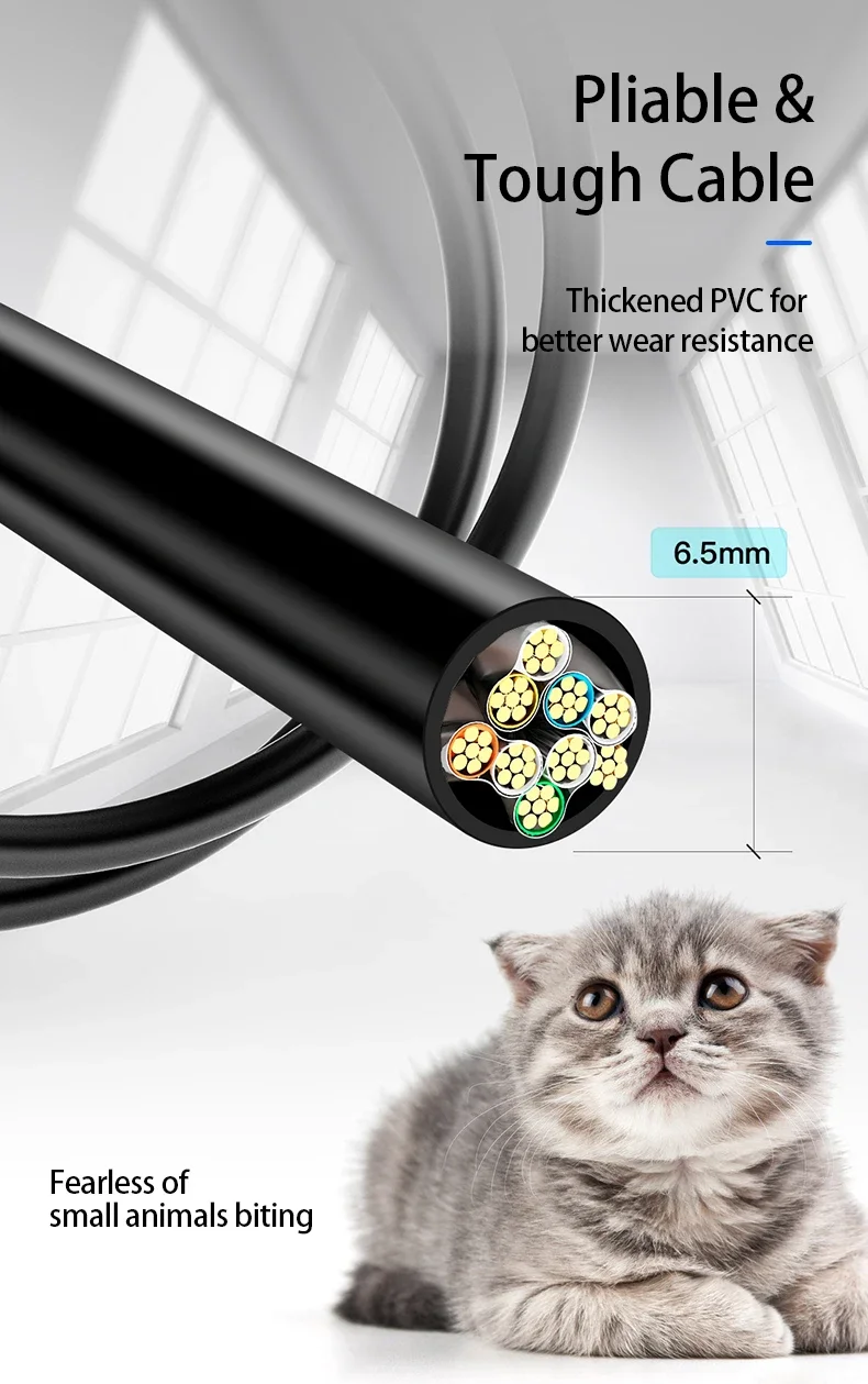 Cat8 Ethernet Network Cable High Speed Internet Network Rj45 Cable Patch Cord