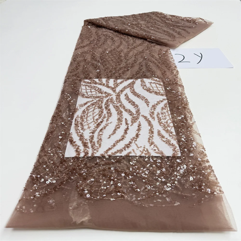 الترتر الأفريقي مطرز أقمشة الدانتيل عالية الجودة العريس النيجيري الزفاف الزفاف التطريز الفرنسية تول المواد 2 ياردة