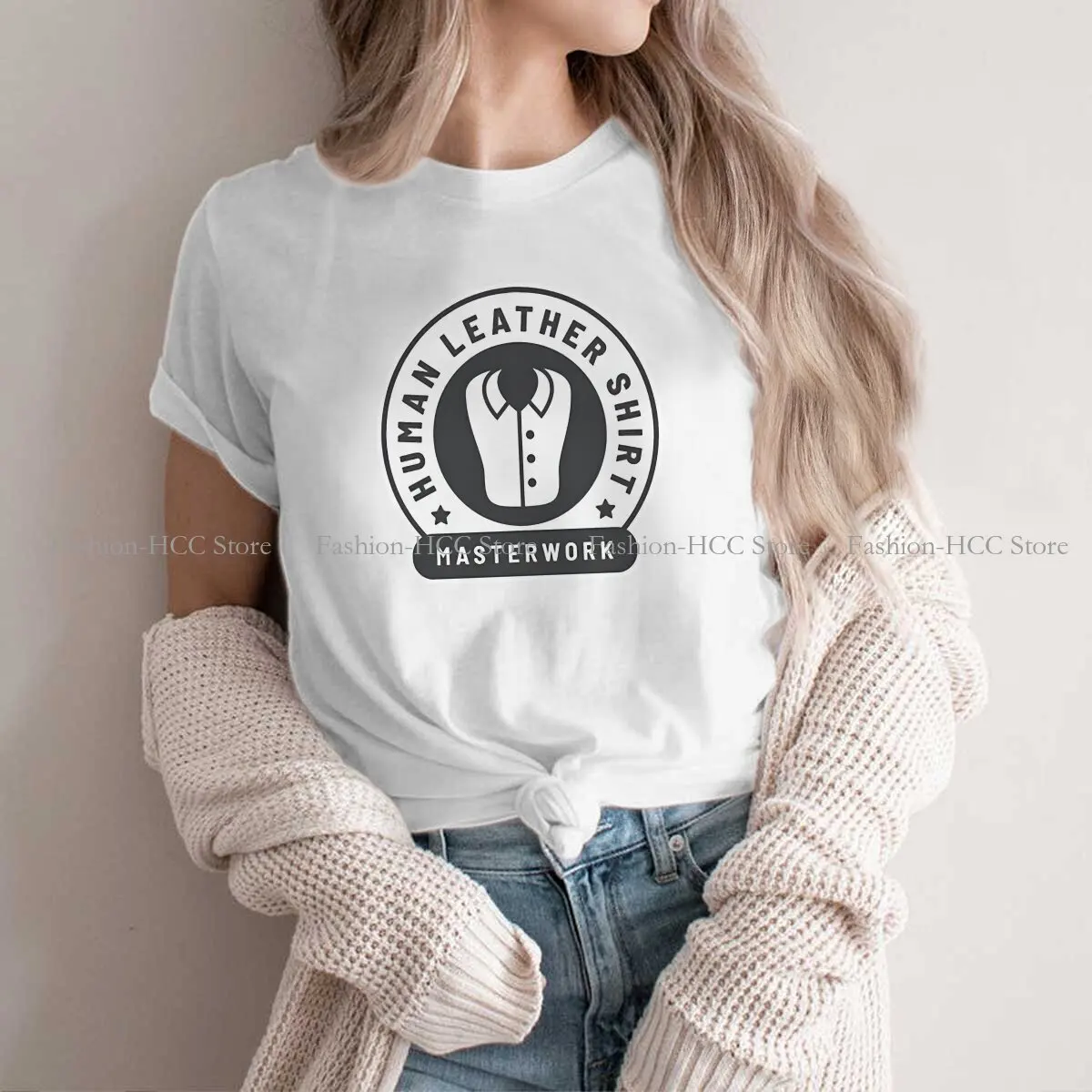 Human Leather Hipster Polyester TShirts Rimworld Game Female Harajuku Streetwear T Shirt O Neck