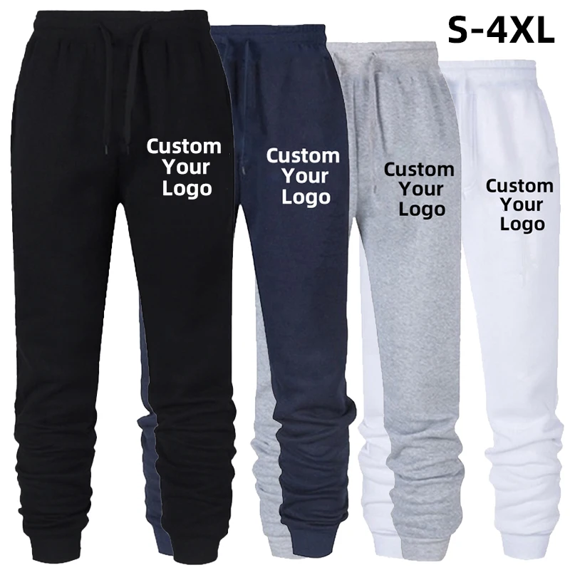 Passen Sie Ihre Logo-Hosen Männer Mode Sport hose Kordel zug Jogging hose Hose lässig Baggy Pants Jogging hose