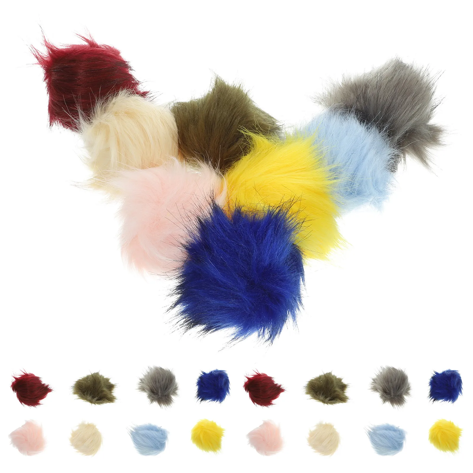 24Pcs Premium Pompom Ball Assorted Bright Colors for DIY Craft Decoration Garland Fringe Party School Projects Handmade