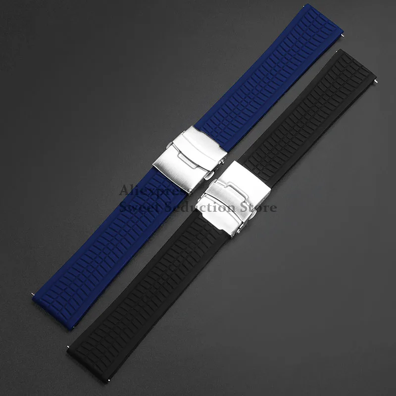 Universal Quick Release Silicone Rubber Watch Strap 20mm 22mm 24mm Soft Band Women Men Wristband for Omega for Rolex Bracelet image 4