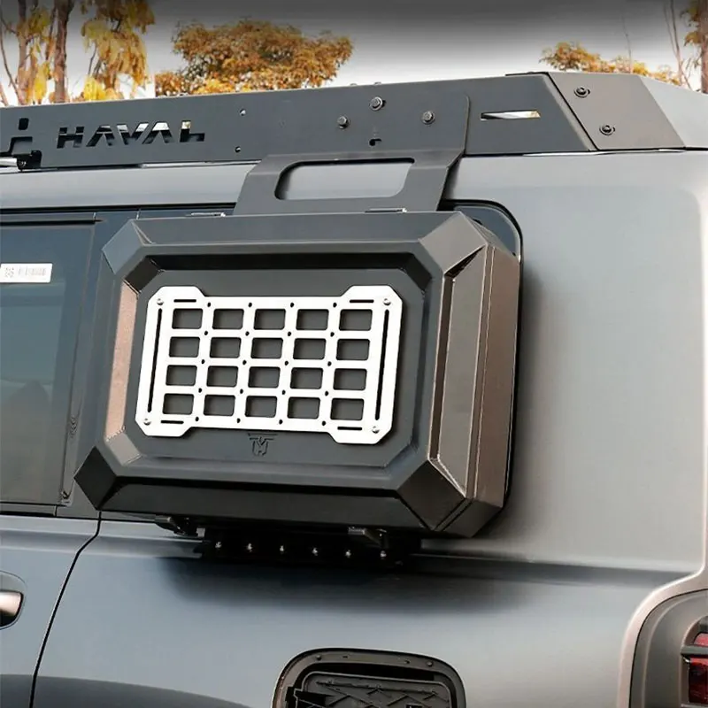نافذة السيارة الخلفية الجانب سيئة مجموعة حامل الأمتعة ل Haval H9 2024 2025 2026 توسيع مساحة التخزين سلم ترقية حامل سقفي Autocustom #5