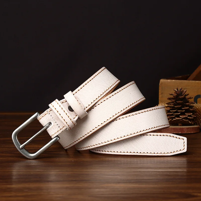 

2.8CM Wide Woman Fashionable Retro Trend Versatile Car Line Decorative Belt,Women's Genuine Leather Cowhide Jeans Strap Belts