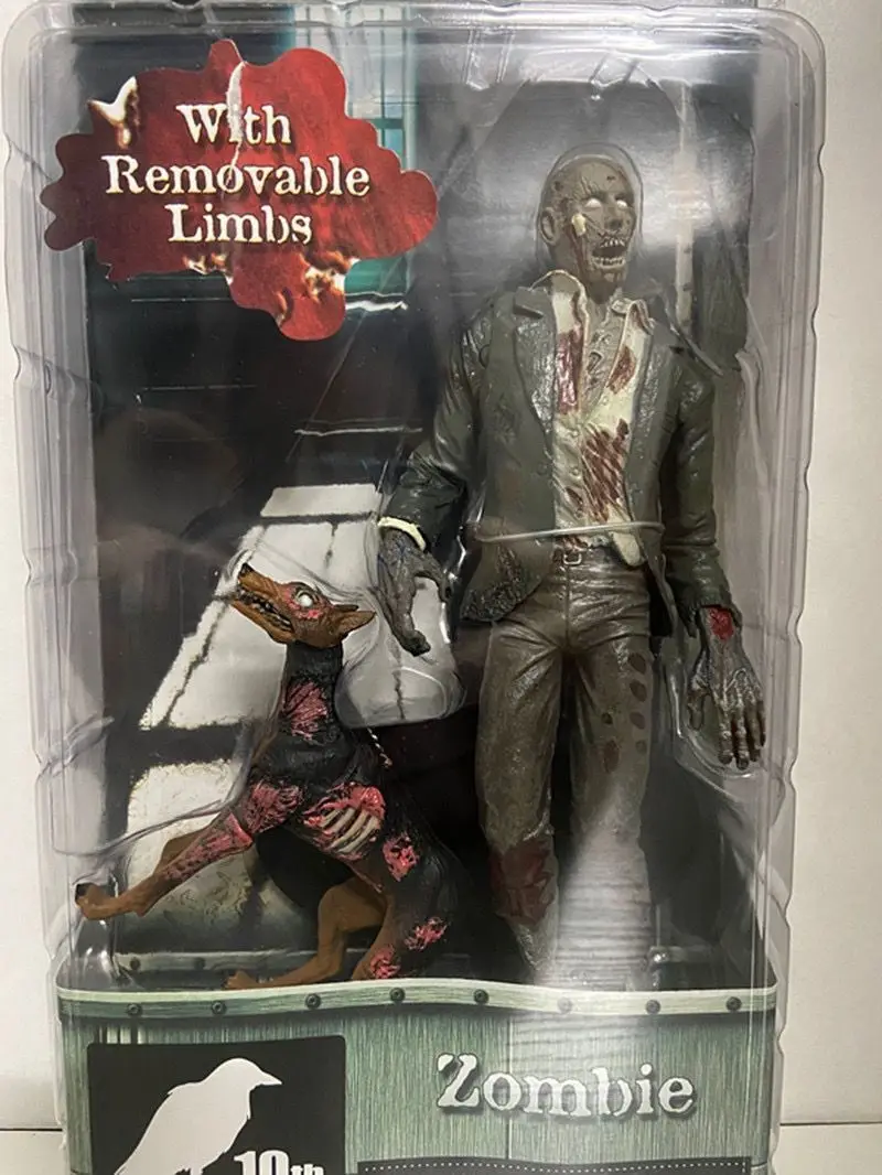NECA الشكل ريدفيلد هانك زومبي عمل الشكل مع الكلب يلعق ووكر الذكرى العاشرة تحصيل نموذج اللعب هدايا الرعب #3