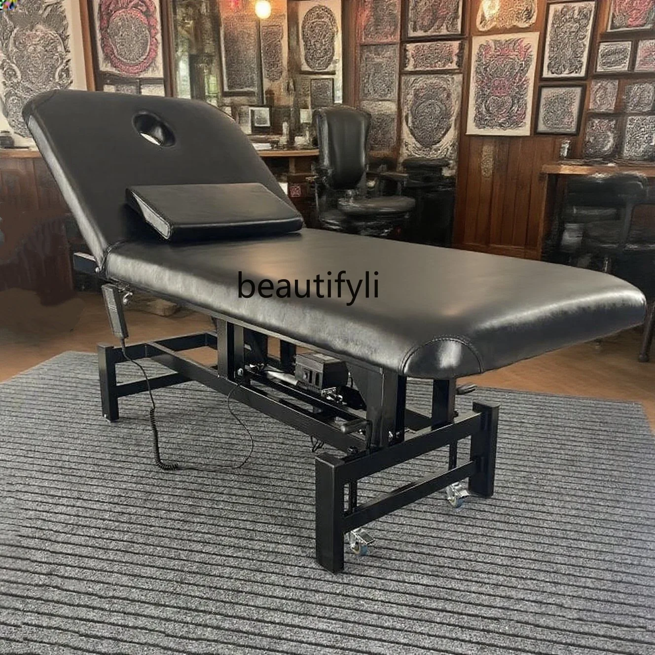 Movable Electric Lifting Eyelash Tattoo Embroidery Massage Beauty Bed