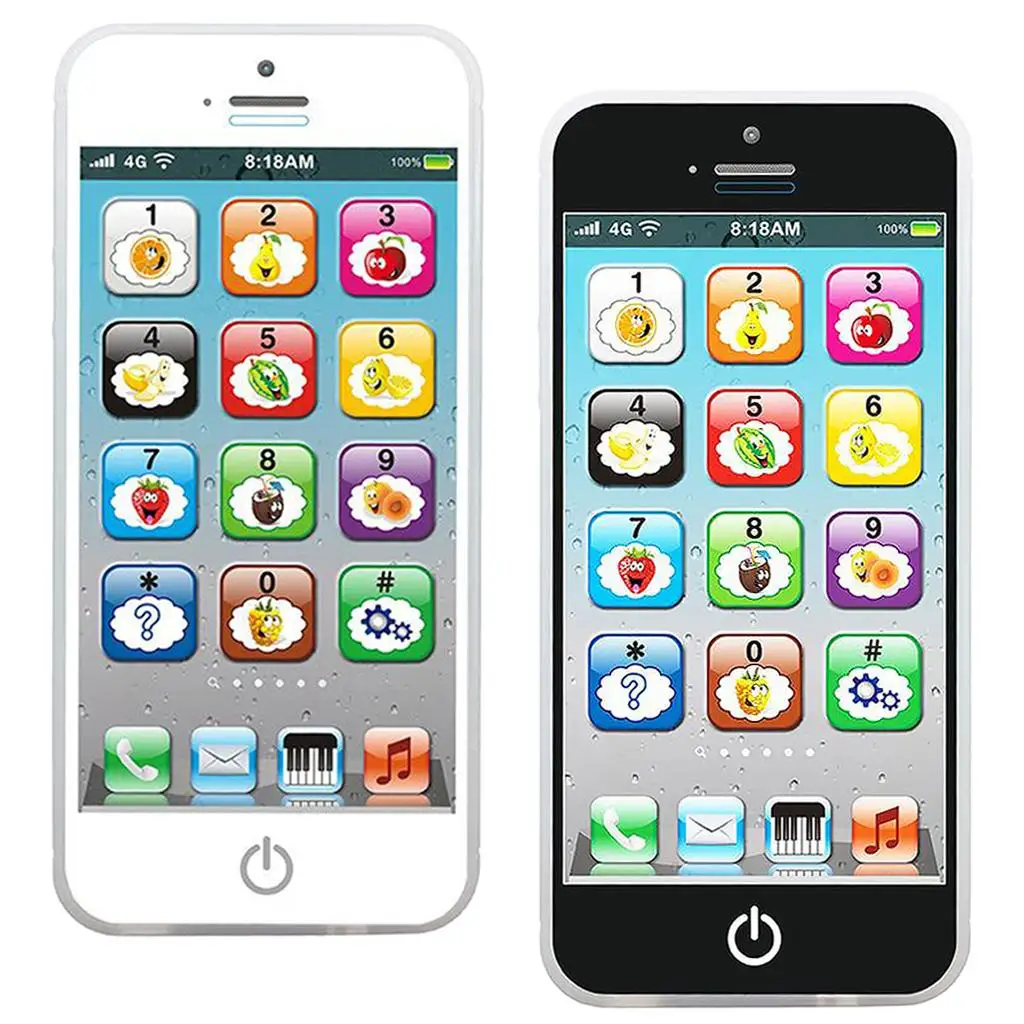 Educational Smartphone Screen Cellphone Preschool Learning Toy with Music and Lights for Children Activity