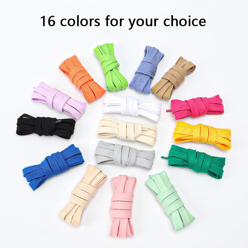 1Pair Classic Flat Shoelaces Rubber Band for Shoes Laces for Sneakers College Style Shoestring for Kids Adult Canvas Shoes Laces