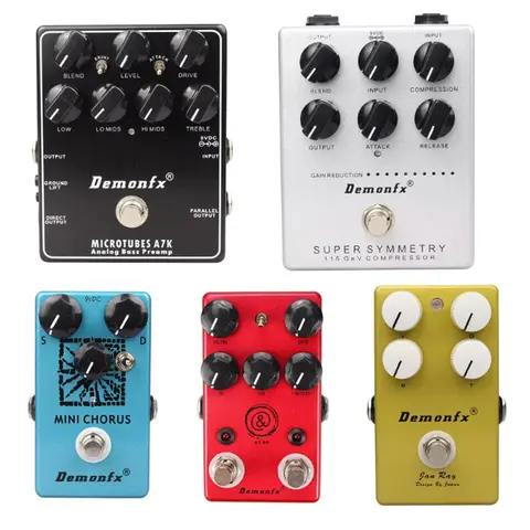 Nuevo Demonfx, preamplificador de graves analógico A7K GAN JAY MINI CHORUS AT-DS Demonfx, Pedal de efectos de bajo, preamplificador Overdrive, compresión
