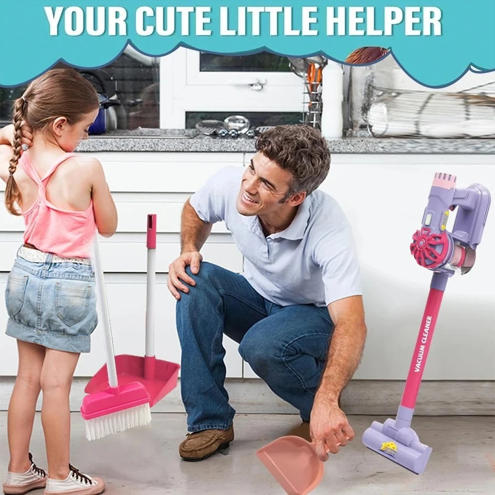 Aspirateur pour enfants, jouet réaliste, jeu de simulation pour les tout-petits apprendre le nettoyage, jouets éducatifs pour garçons et filles, cadeaux