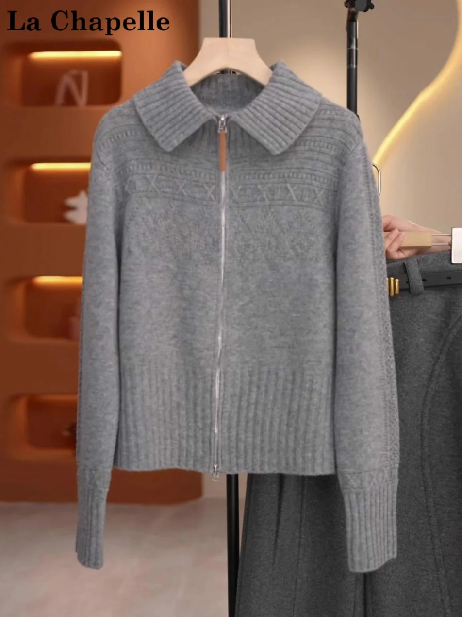 

Вязаный свитер La Chapelle для женщин: свободный кардиган в корейском стиле для весны, осени и зимы, теплый и удобный для повседневной носки