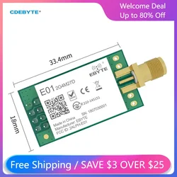 Transmisor de RF inalámbrico, módulo remoto piezas, 27dBm, 5KM, DIP, PA, LNA, IoT, Auriculares, 2 E01-2G4M27D, nRF24L01P, 2,4 GHz