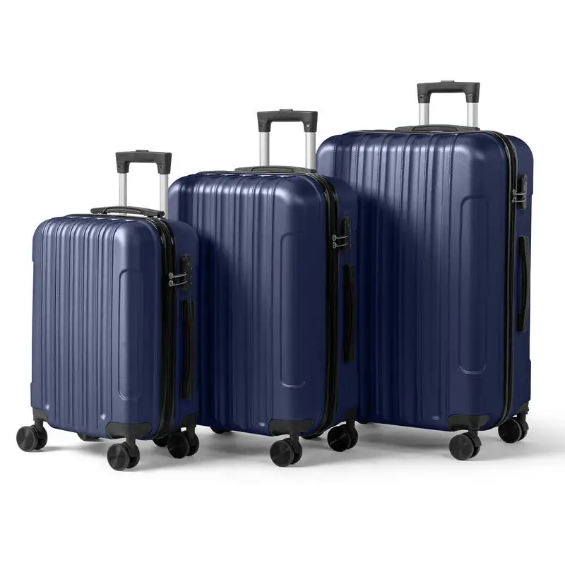 

Three-in-one Textured Matte Finish, Non-TSA Customs Lock, 28-inch Detachable Wheels, ABS Trolley Case, 20in, 24in, 28in, ABS, All Colors Available in Navy Blue.