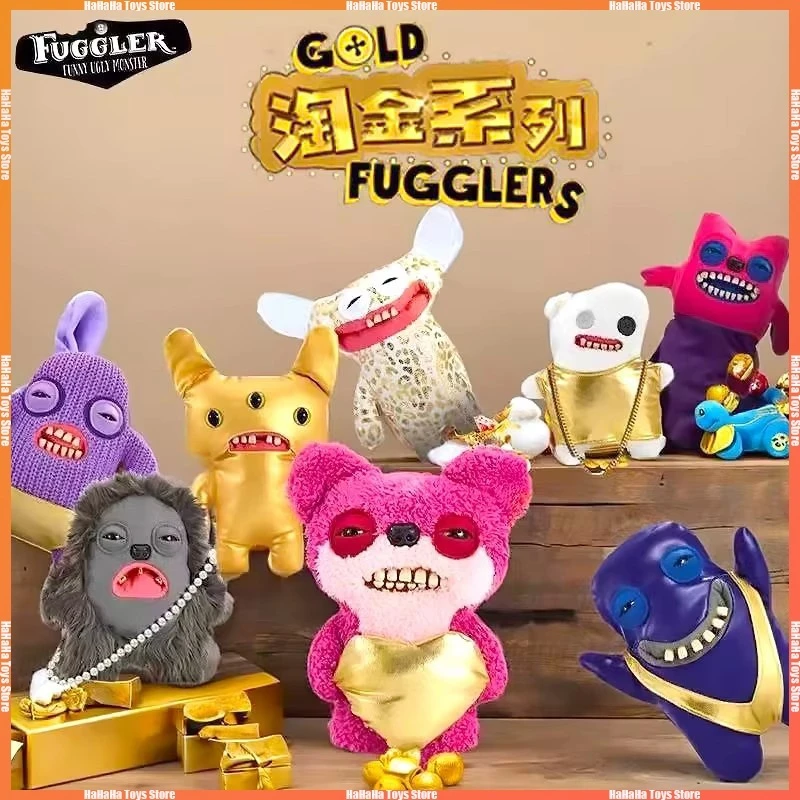 Genuine Fuggler Sprout Monster Fang Ke Ya Bao Gold Rush Series Ugly Kawaii Plush Doll Decoration Plush Doll