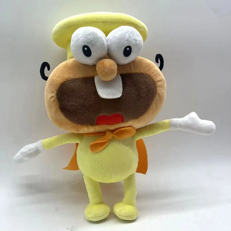 

Pizza Tower Game Character Plushie Chef Hat Apron Stuffed Animal Doll Indie Game Collectible Gift for Players Fans