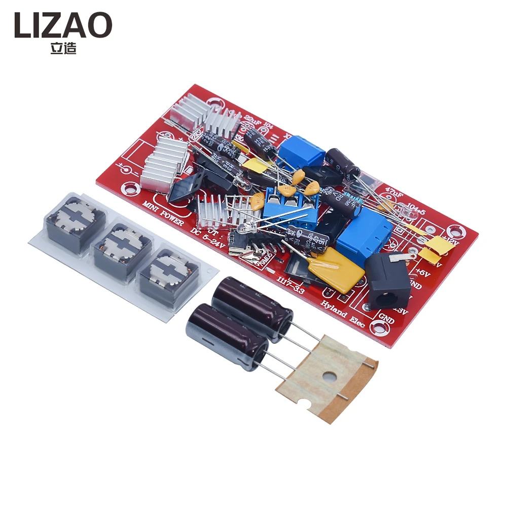 LIZAO 5-24V Input Multi Output Power Module +12V -12V +5V -5V +3.3V USB Boost Linear Regulator DIY Kit