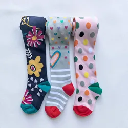 3PCS Girls Plaid Tights Kids Stockings Spring Autumn  Christmas Baby Girl Floral Clothes Striped Tights for Girls Pantyhose