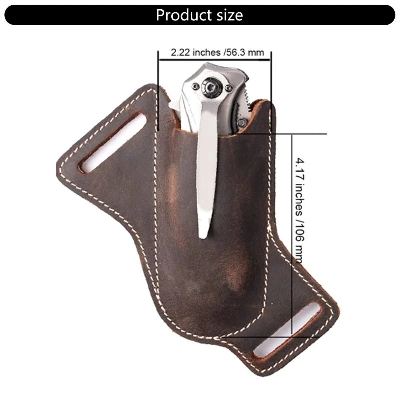 PU جلد قاطع القطع غمد الحزام الأداة بوش أدوات التخزين في الهواء الطلق في الهواء الطلق Multool Holder Bett Bag Bag Men Gift Y5GA