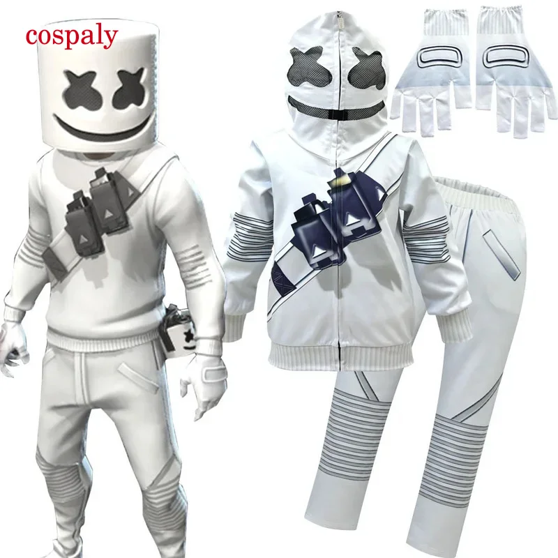 Hundred Major Electronic Syllables Cosplay Kids Costume Boys Rock Music DJ Mask Costumes Halloween Party Costume For Boy Girls