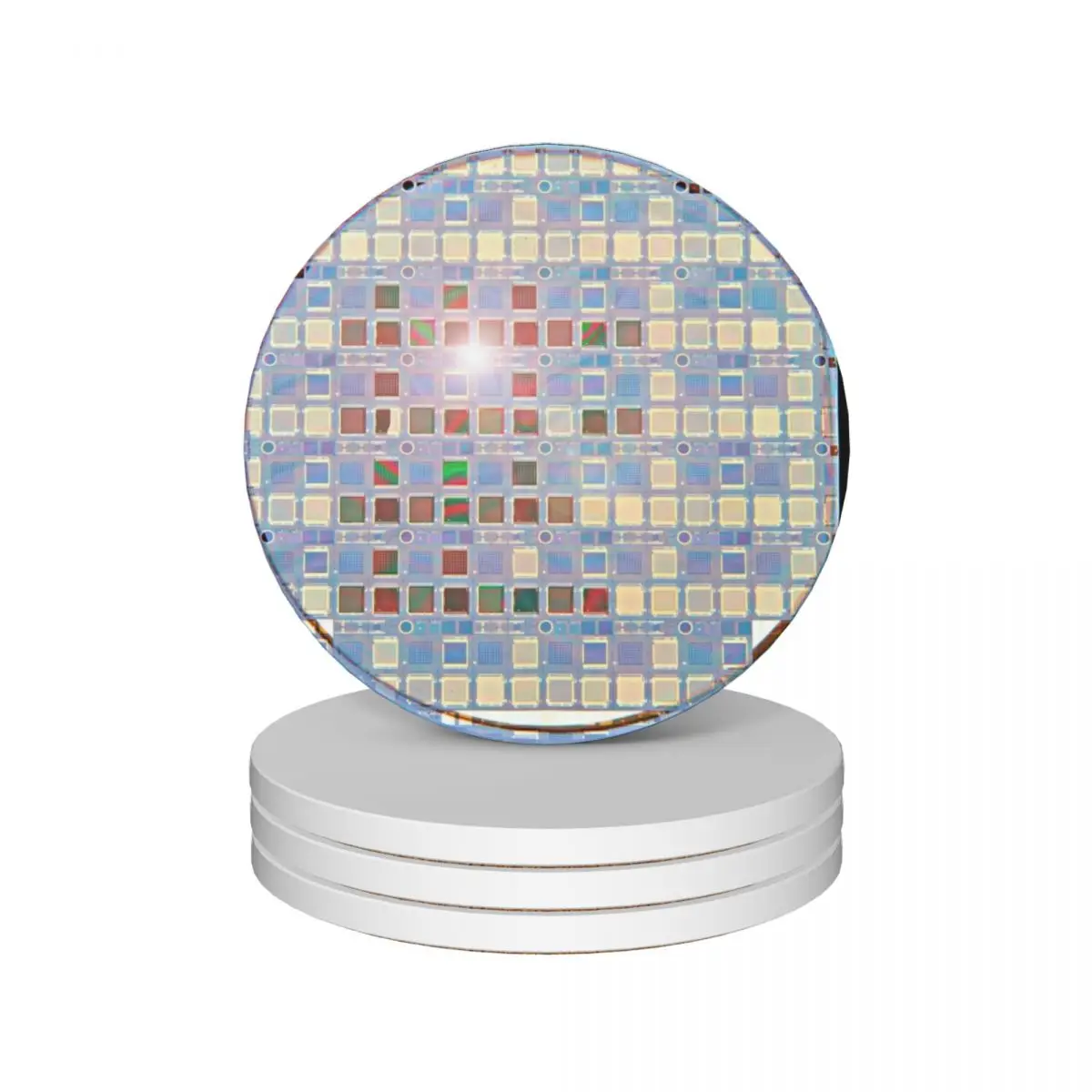 

Silicon Chips on a Wafer Ceramic Coasters (Set of 4) plate cute cup for ceramics holder Coasters