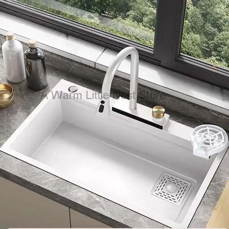

Japanese Stainless Steel Kitchen Sinks for Cafe Scratch-resistant Cup Washer Sink Multi-functional Kitchen Sink for Home