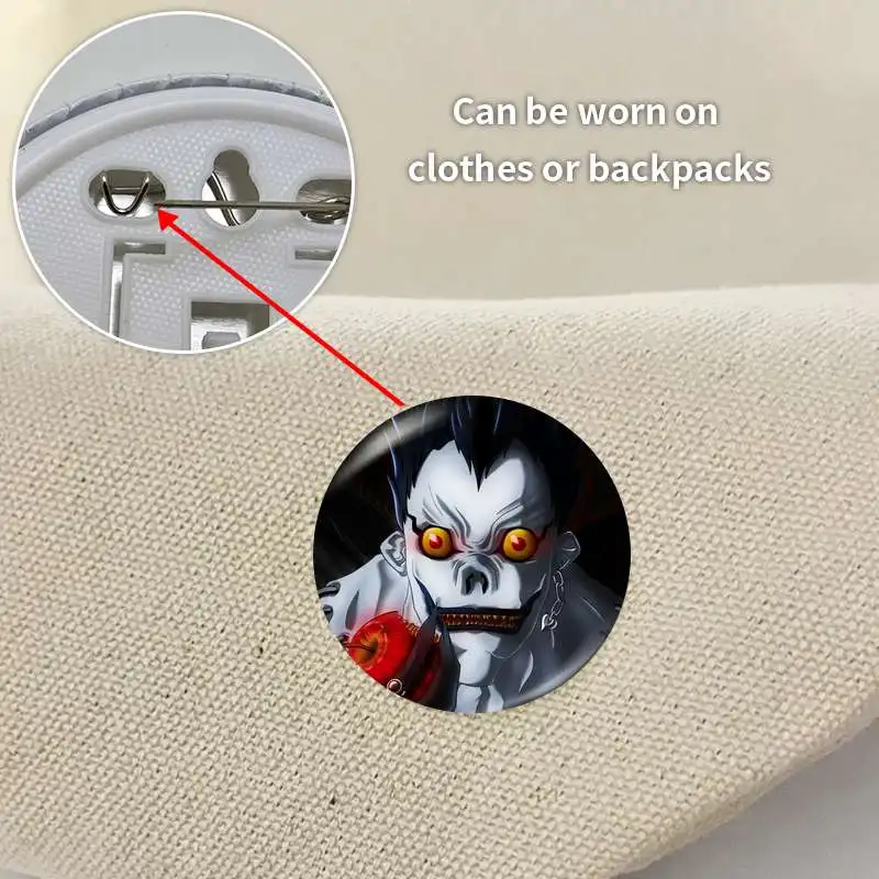 Ryuk เข็มกลัดสัญลักษณ์ตัวการ์ตูนสำหรับตกแต่ง, เข็มกลัดรูปสมอเรือ75มม.