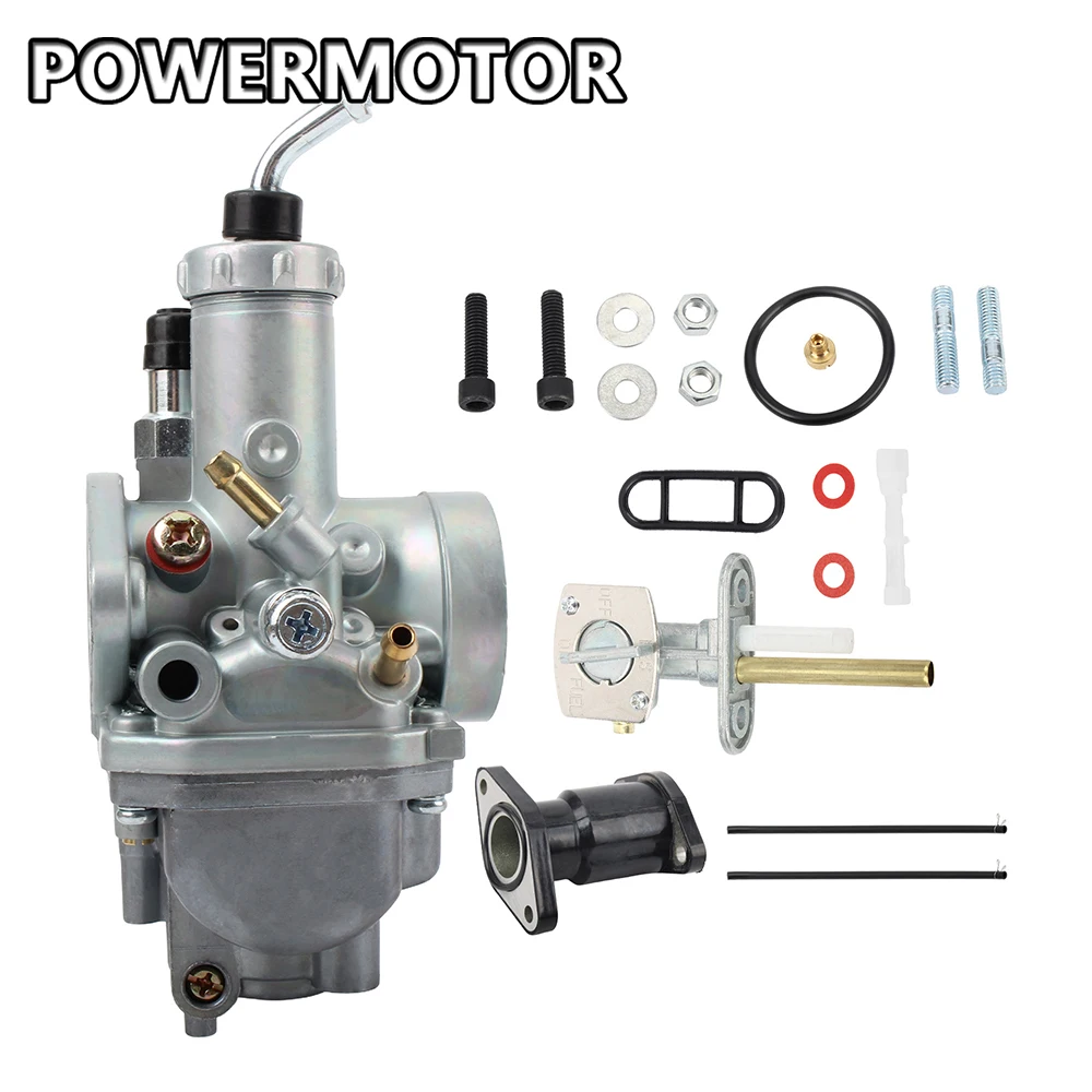 Carburateur de moto pour Yamaha Breeze 125 1989-2004, YFM125 Grizzly 125 2004-2013 avec Valve de carburant de démarrage d'admission, interrupteur Petcock