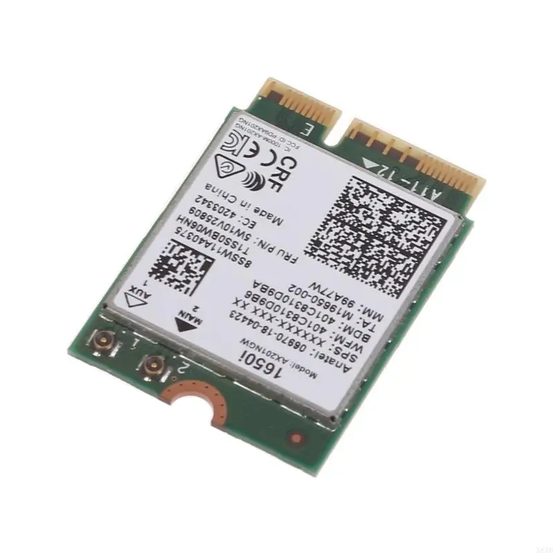 N84B Killer1650i Dualband WiFi 6 Card 2.4/5GHz التردد 2400MBPS Card Card AX201 AX201NGW لنظام التشغيل 10