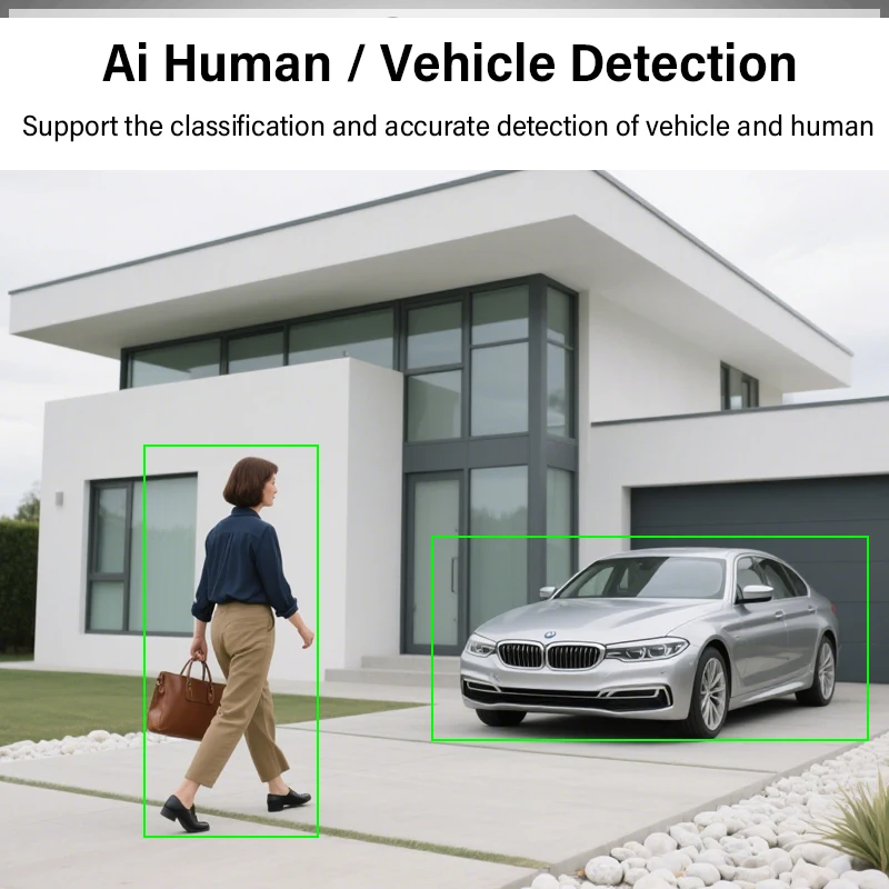Dahua 4MP 8MP HDW2441T-S HDW2841T-S WizSense IR Camera Vehicle Human Detection Perimeter Protection Smart Outdoor Mic POE CCTV