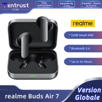 Global Version realme Buds Air 7 Wireless Earphone 52dB Active Noise Cancellation Bluetooth 5.4 Up to 52 Hours Battery Life