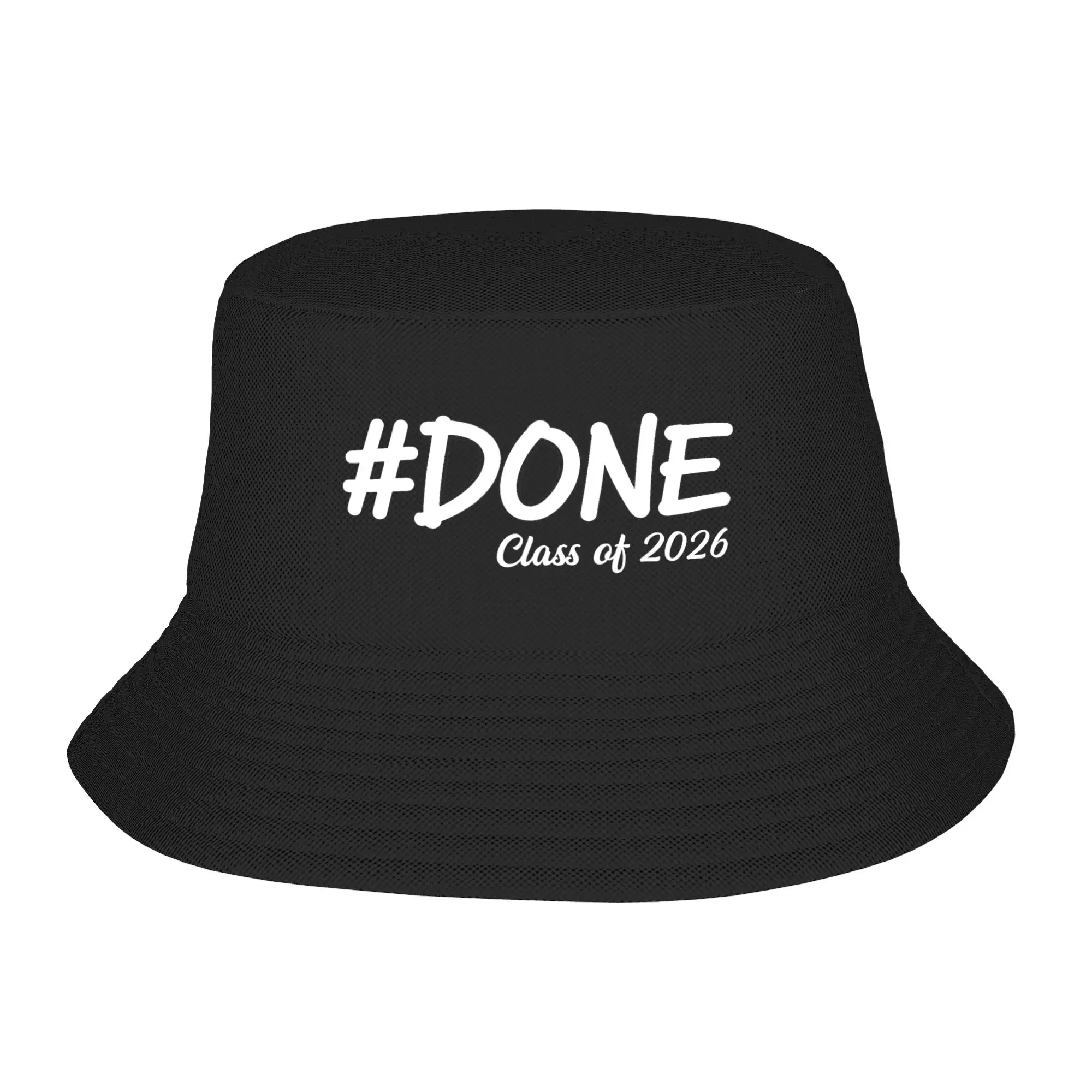 Teen Harajuku Bucket Hat Class of 2026 Senior Graduation Outfits Bob Hat For Vocation Getaway Headwear UV Protection