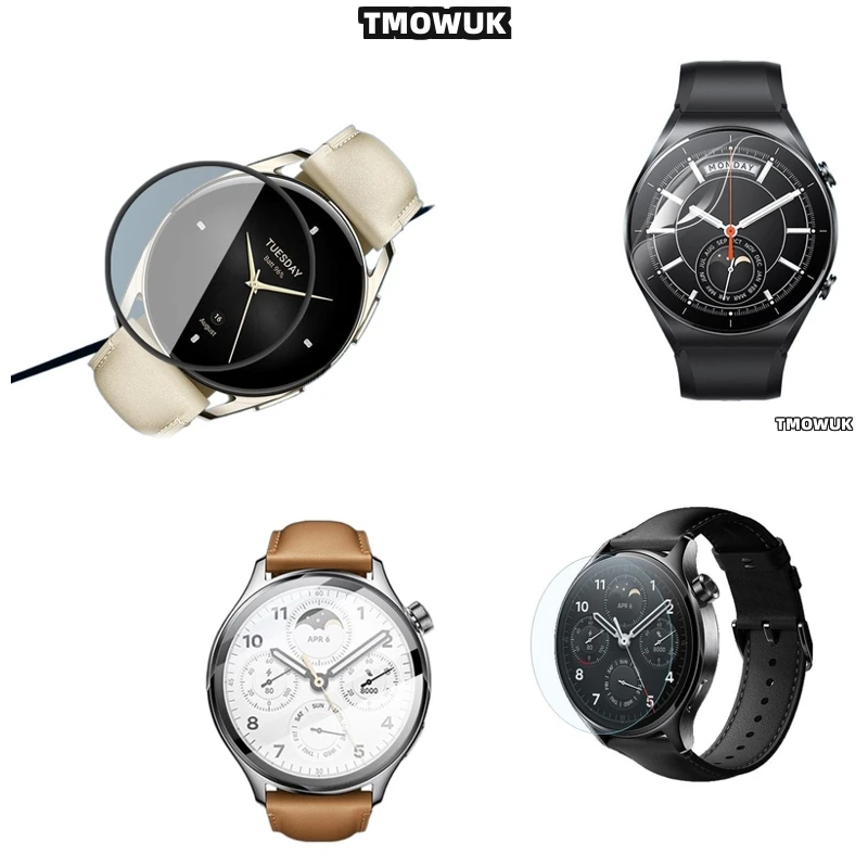 

For Xiaomi Watch S1 S3 Pro S4 Sport Water-Resistant Tempered Glass Screen Protector HD 9H Hardness Anti-Slip