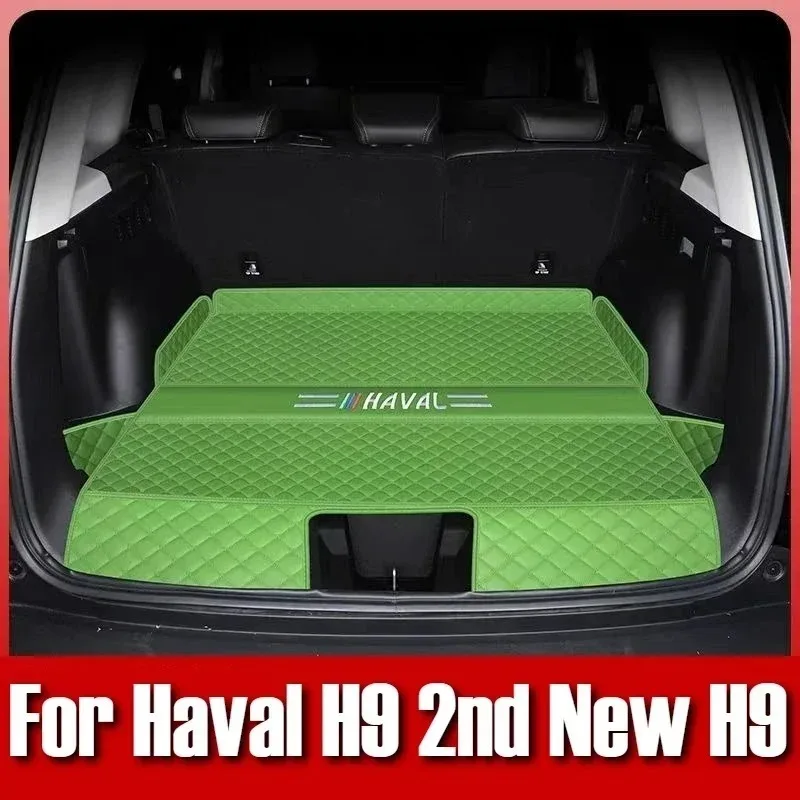 

Автомобильные аксессуары для Haval H9 2-го поколения: новый защитный коврик из искусственной кожи для багажника, водонепроницаемый грузовой вкладыш, коврик в багажник 2024-2025