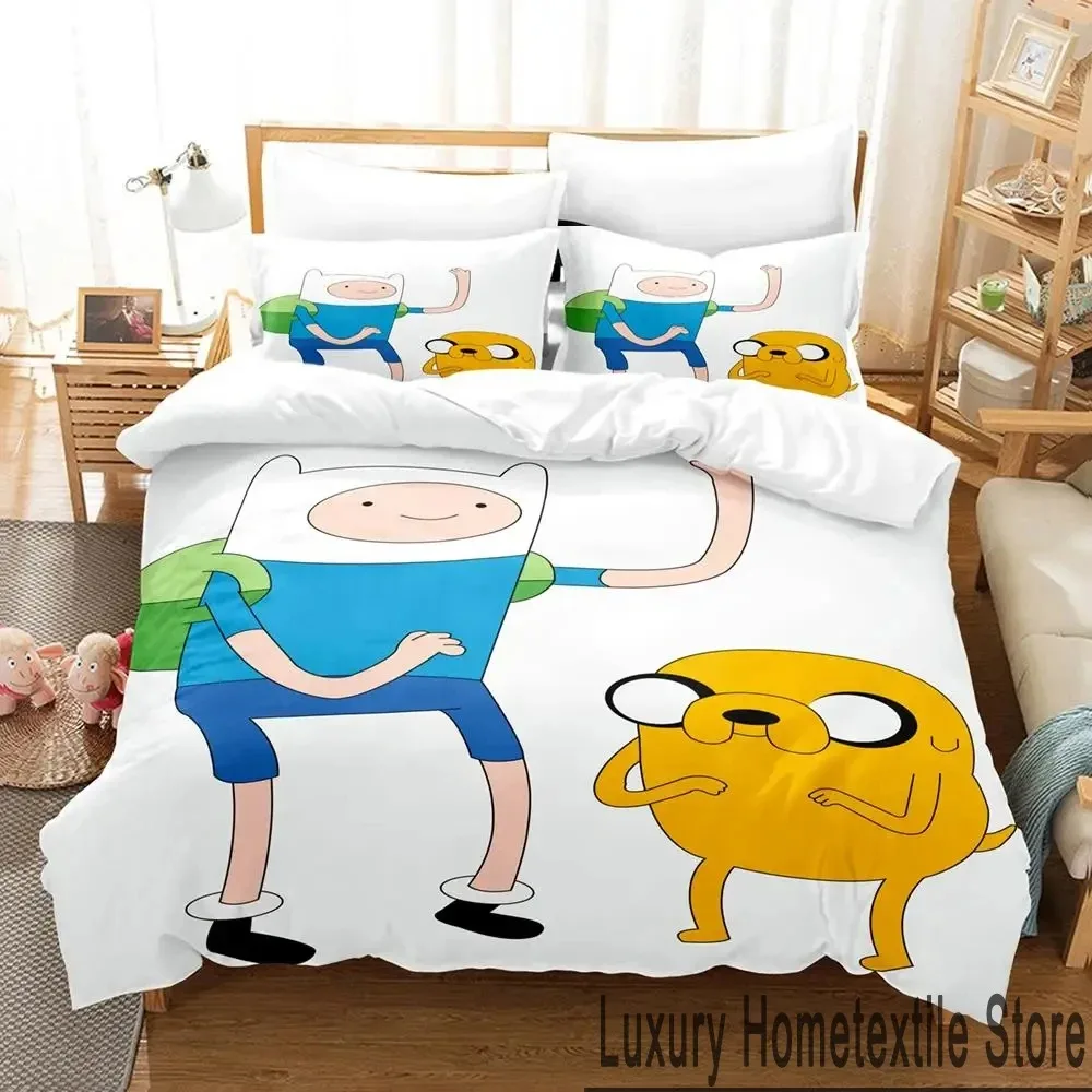 3D Print Adventure Time Finn Jake The Dog Face Bedding Set Boys Girls Twin Queen King Size Duvet Cover Pillowcase Bed boys Adult