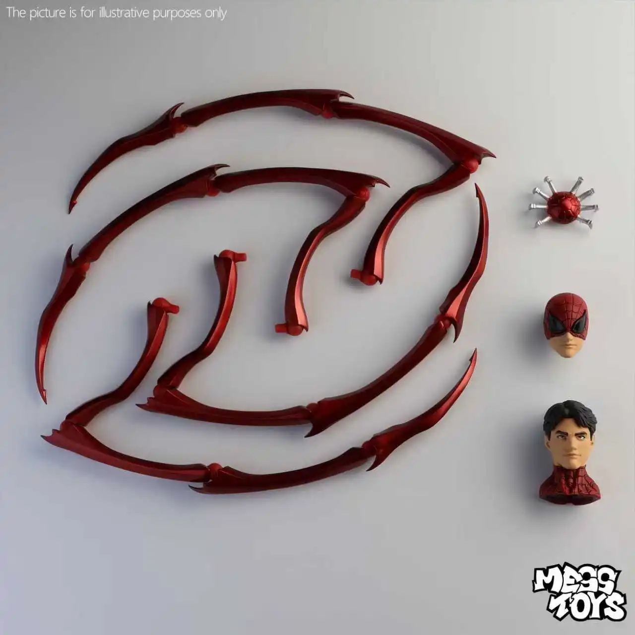 재고 있음 메스 토이 스파이더 피규어 블랙 슈트 니어버 심비오티 스칼렛 스파이더 카인 파커 블랙 레드 스파이더 액션 피규어 장난감