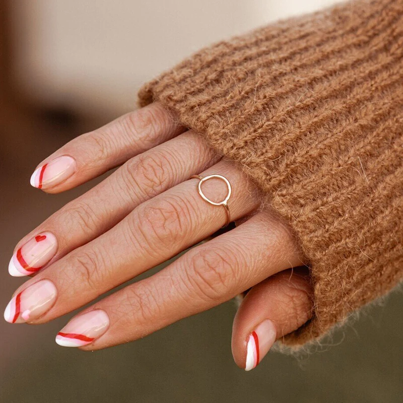 10mm Open Circle Ring 14K Gold Filled Rings Boho Minimalist Knuckle Ring Gold Jewelry Gold Accessories Rings for Women view 2