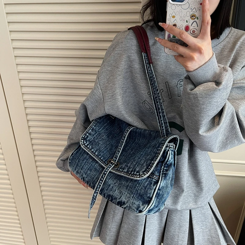 

Casual women's denim new tote bag shoulder bag crossbody bag 가방 сумка bolsos de mujer bags for woman luxury designer bags bolso