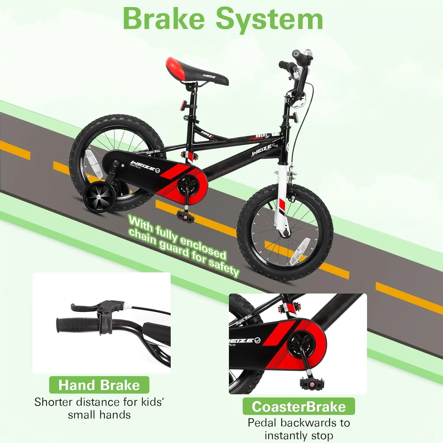 Kids Bike,14 16 20 Inch Children Bicycle for Boys Girls Ages 3-12 Years Old, Rider Height 38-60 Inch, Coaster Brake, Multiple Co