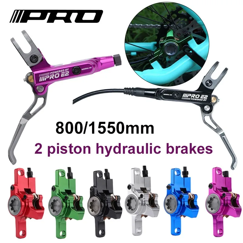 

IIIPRO E2 mtb hydraulic brakes 2 piston For XC DH AM Brake Front Integrated Rear Split purple 2-piston bicycle hydraulic brakes