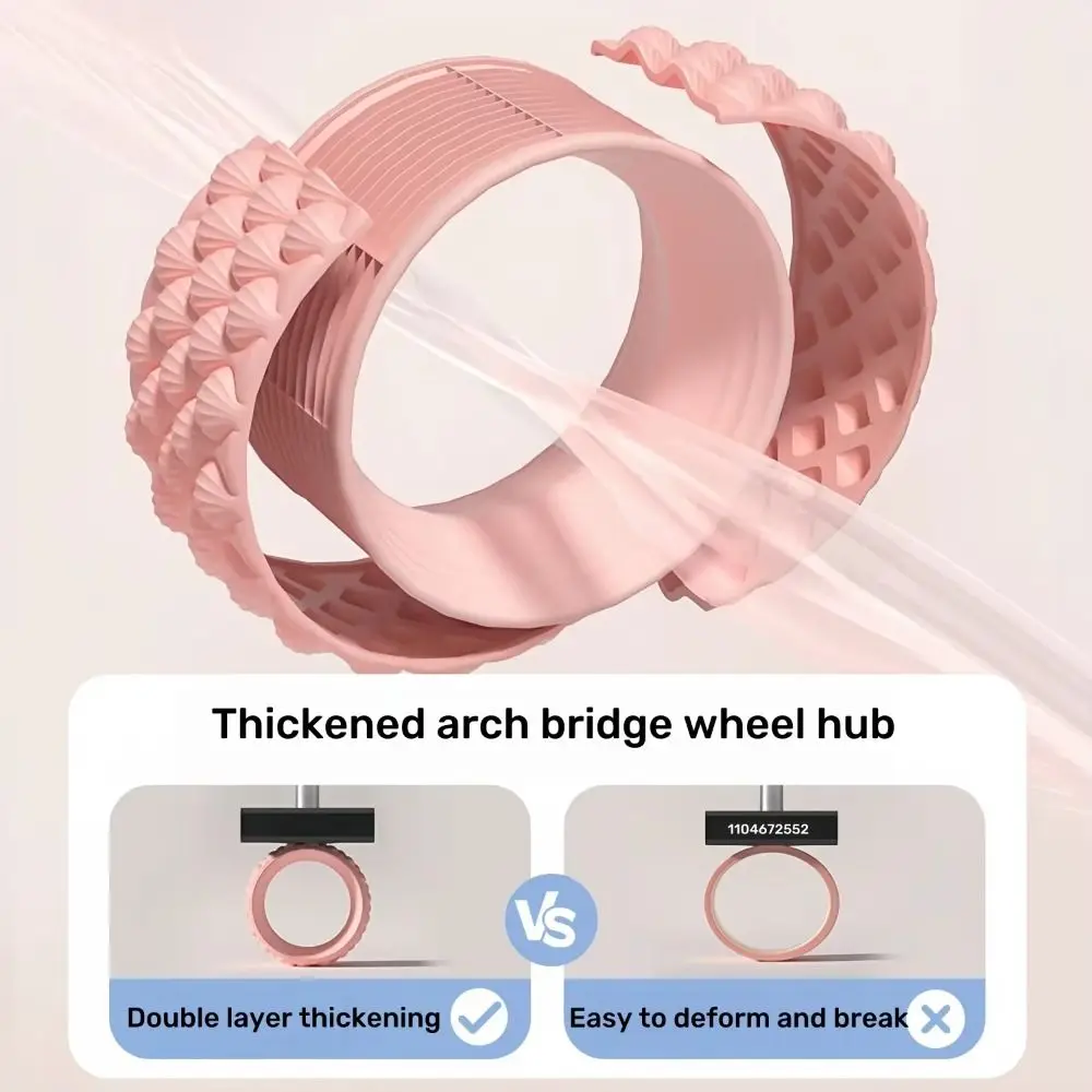 New Silicone Yoga Wheel Wear Resistant Beginner Training Tool Massage Roller Double-layer Thickened Pilates Ring Home