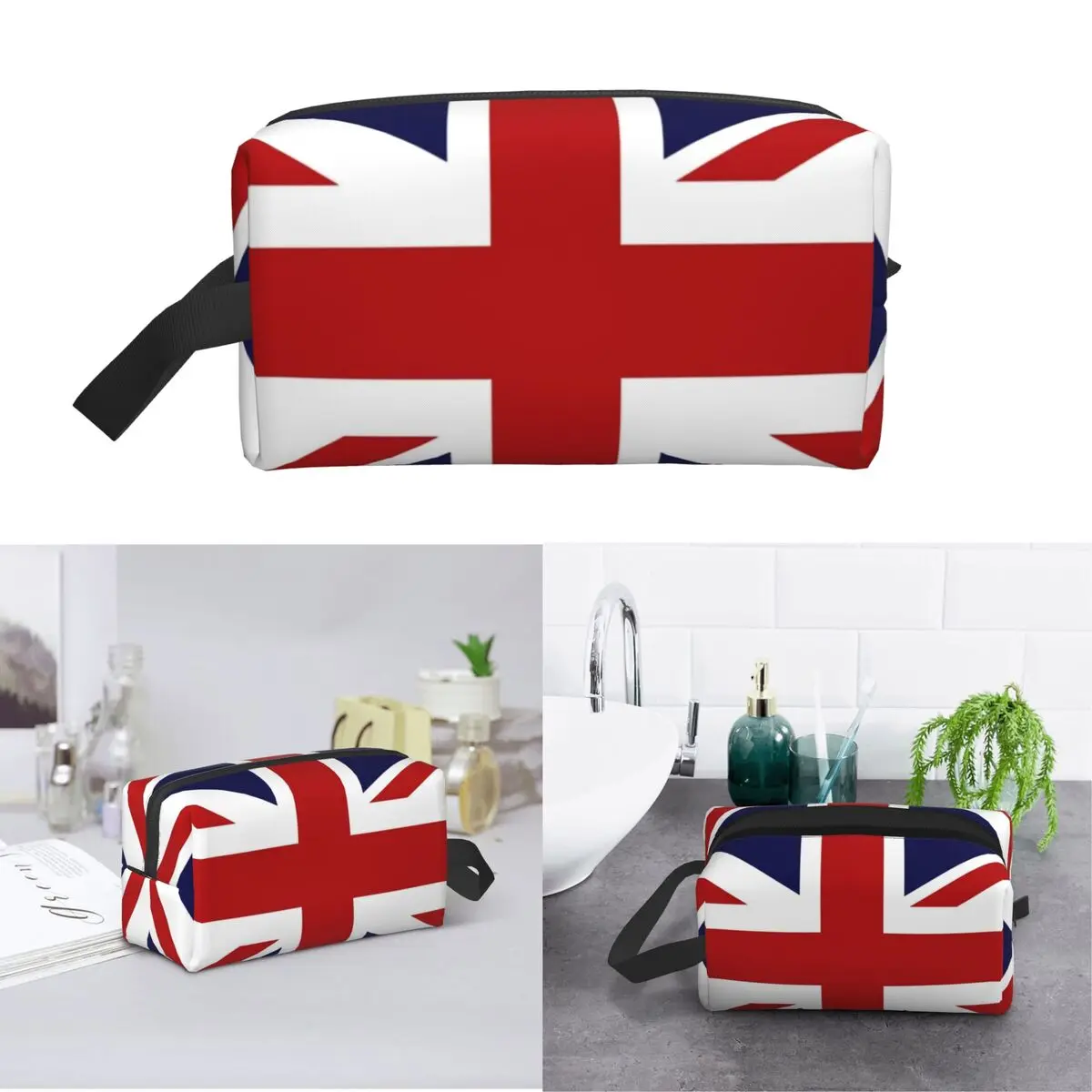 Union Jack Flag Of The UK Makeup Bag Cosmetic Organizer Storage Dopp Kit Toiletry Cosmetic Bag for Women Beauty Pencil Case