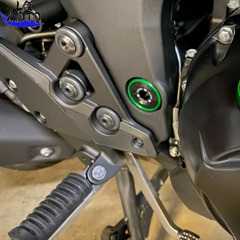 FOR Kawasaki Z1000 Z1000SX Ninja 1000 Ninja1000SX ZX10R ZX10RR Motorcycle Frame Hole Cover Screw Caps Decorate Plugs 2024 2025
