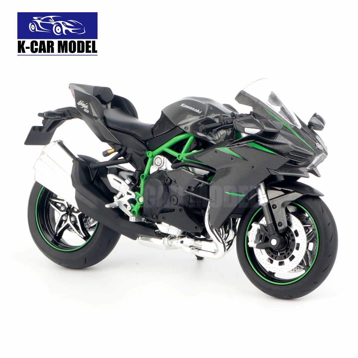 AOSHIMA 1/12 Kawasaki Ninja H2 H2R Motorcycle Diecast Car Model