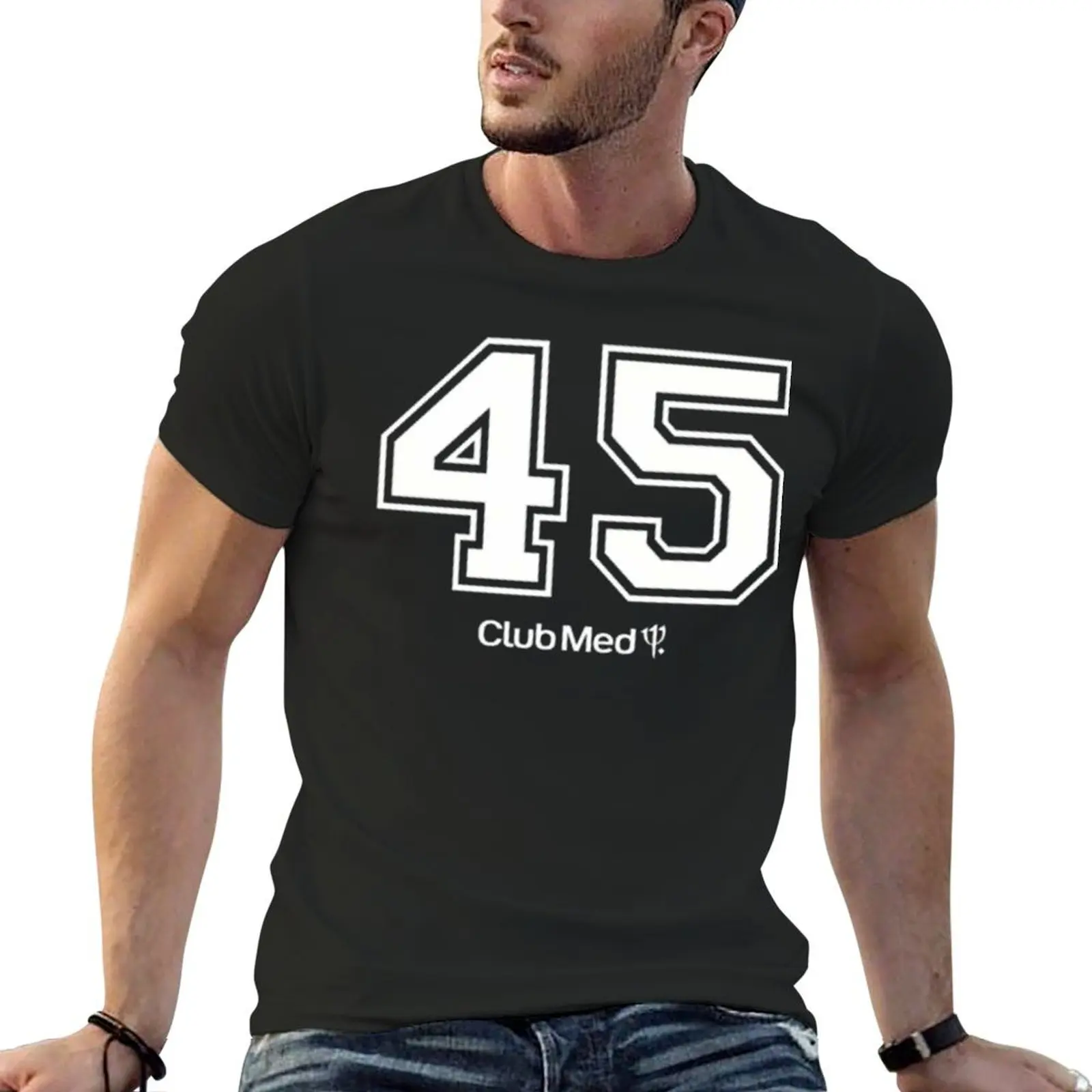 

Number 45 Club Med T-Shirt quick drying custom shirt anime stuff plain black t shirts men