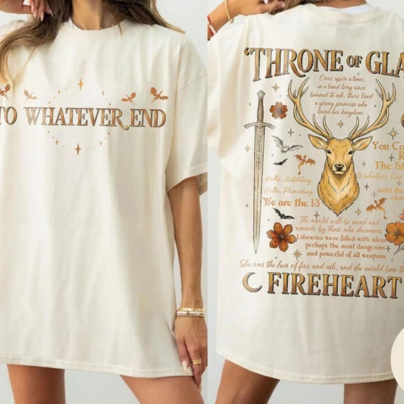 Throne Of Glass Freizeithemd Fantasy Reader Apparel Aelin Galathynius The Thirteen Inspired Sjm Merch Unisex-Grafik-T-Shirts